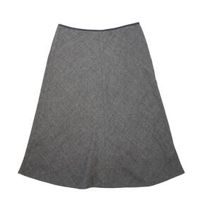 Vintage 90s/Y2K Von Mozart Grey Knee Length A-Line Skirt M